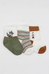 Nessiworld Bistyle 3-Pack Combed Cotton Ankle Socks BS10109 Nil